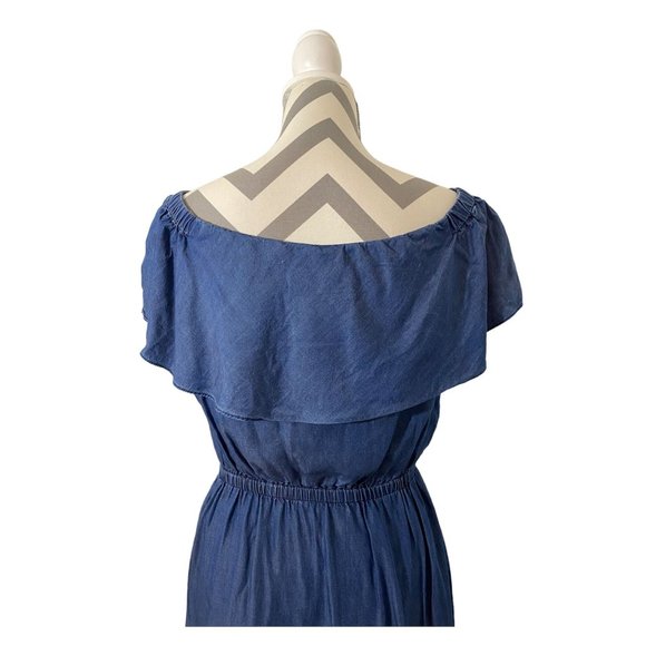 H by Halston off shoulder denim Dress size S - Picture 7 of 9